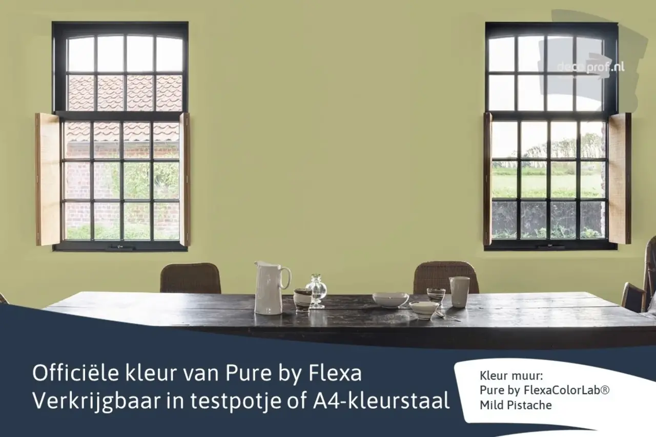 Kleurstaal Flexa Pure Mild Pistache