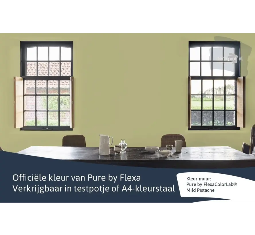 Kleurstaal Flexa Pure Mild Pistache - A4 Formaat