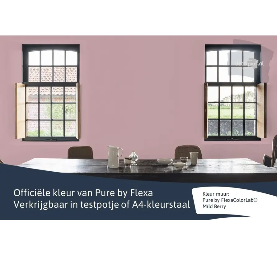 Kleurstaal Flexa Pure Mild Berry - A4 Formaat