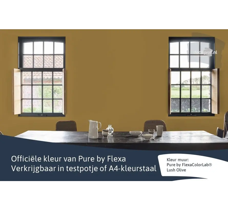 Kleurstaal Flexa Pure Lush Olive - A4 Formaat