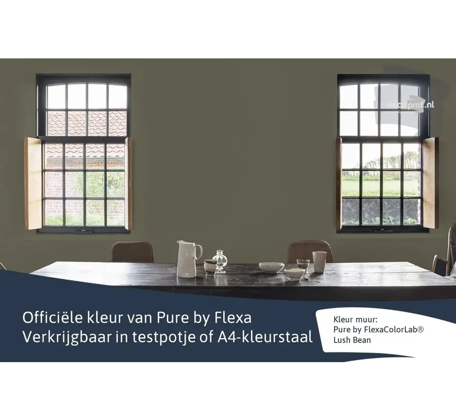 Kleurstaal Flexa Pure Lush Bean - A4 Formaat