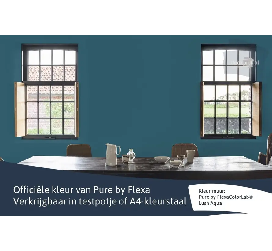 Kleurstaal Flexa Pure Lush Aqua - A4 Formaat