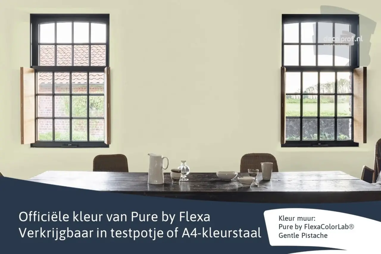 Kleurstaal Flexa Pure Gentle Pistache Kleurstaal Flexa Pure Gentle Pistache