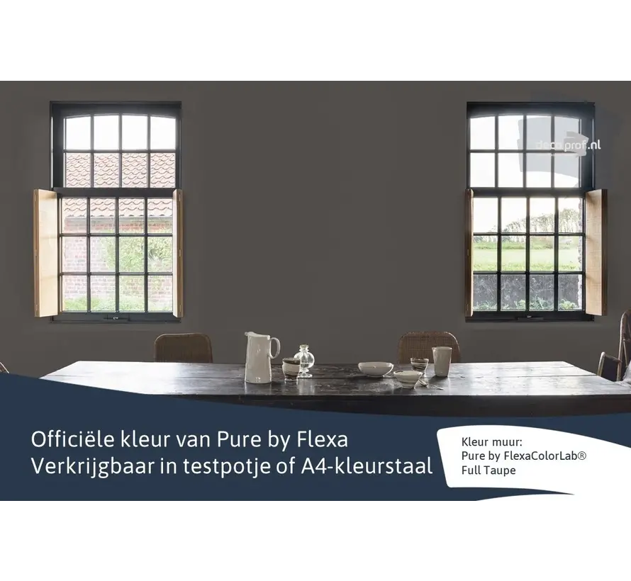 Kleurstaal Flexa Pure Full Taupe - A4 Formaat