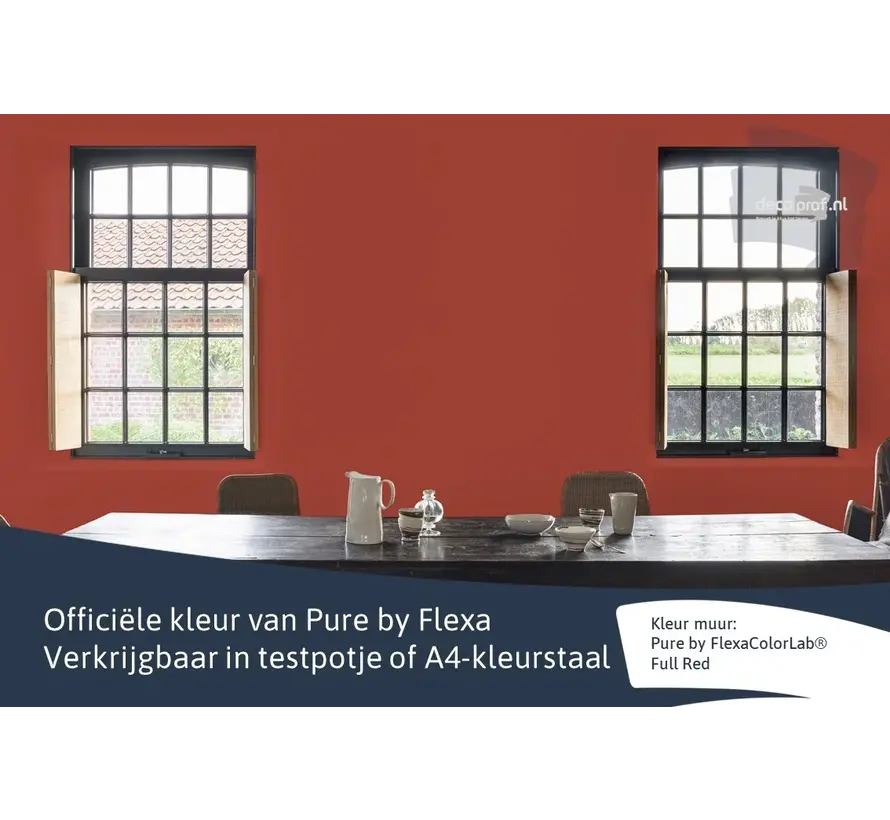 Kleurstaal Flexa Pure Full Red - A4 Formaat