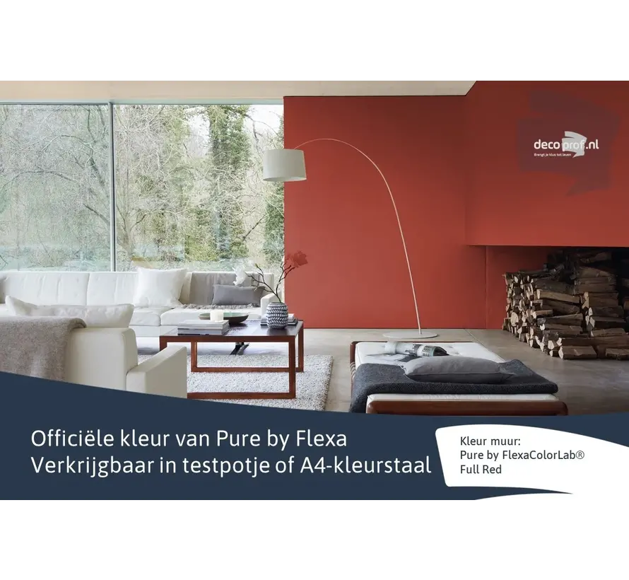 Kleurstaal Flexa Pure Full Red - A4 Formaat