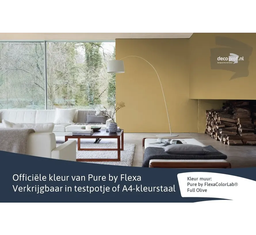 Kleurstaal Flexa Pure Full Olive - A4 Formaat