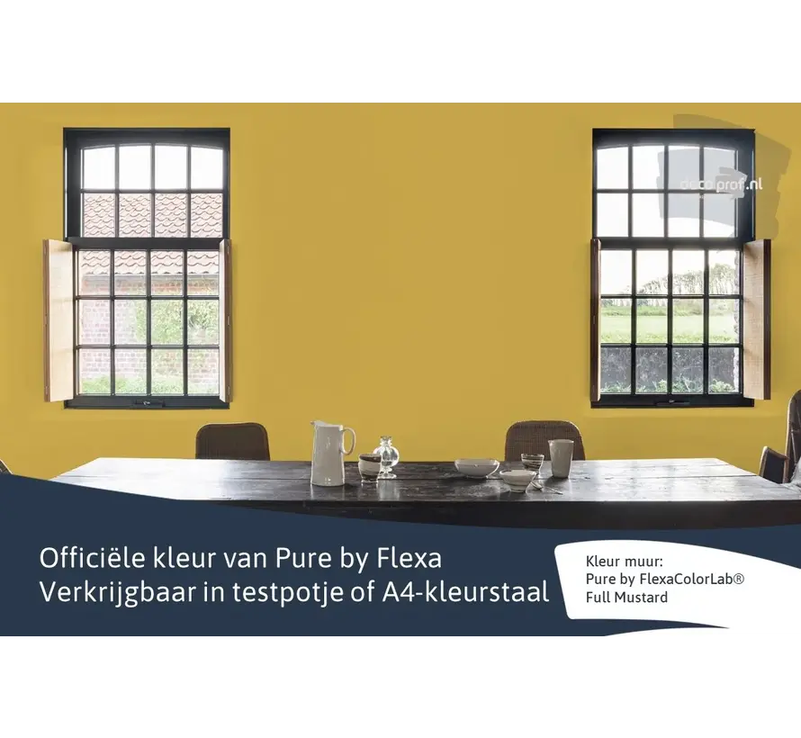 Kleurstaal Flexa Pure Full Mustard - A4 Formaat