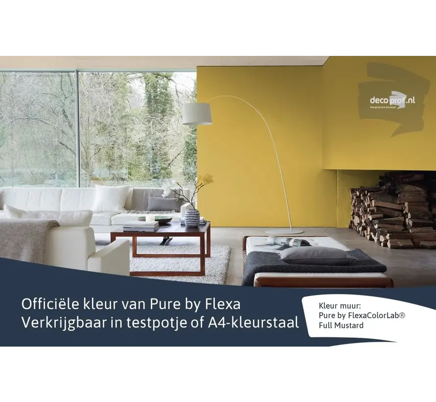 Kleurstaal Flexa Pure Full Mustard - A4 Formaat