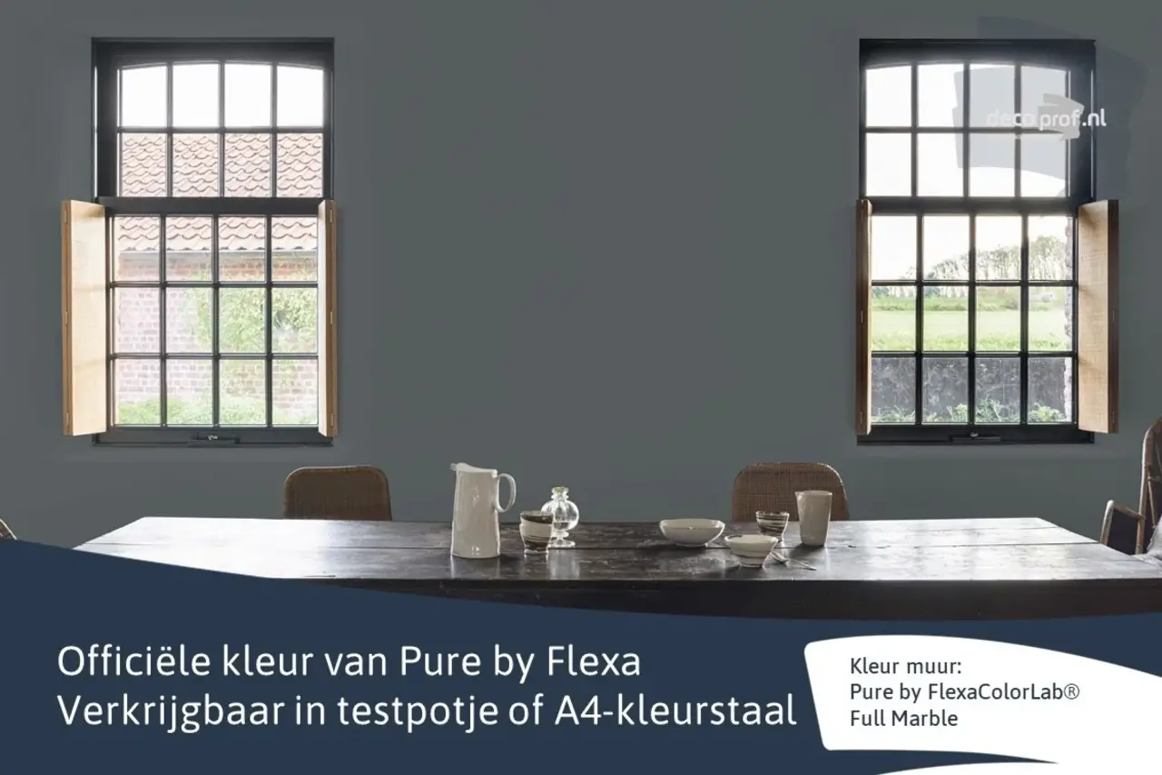 Kleurstaal Flexa Pure Full Marble / RAL 7012 Kleurstaal Flexa Pure Full Marble / RAL 7012