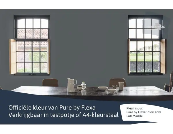 Kleurstaal Flexa Pure Full Marble / RAL 7012 Kleurstaal Flexa Pure Full Marble / RAL 7012