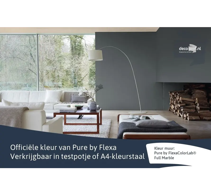 Kleurstaal Flexa Pure Full Marble / RAL 7012 - A4 Formaat