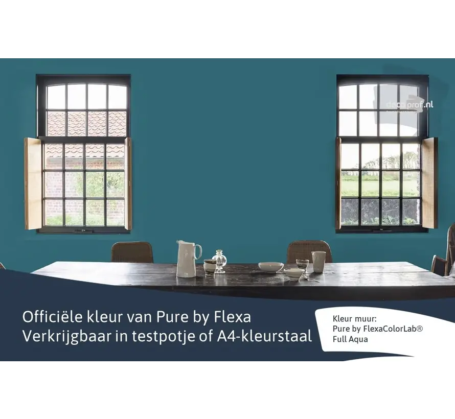 Kleurstaal Flexa Pure Full Aqua - A4 Formaat