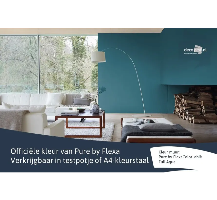 Kleurstaal Flexa Pure Full Aqua - A4 Formaat