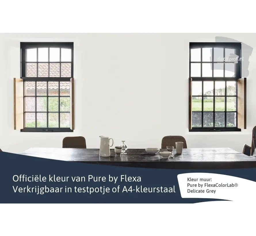 Kleurstaal Flexa Pure Delicate Grey / RAL9016 - A4 Formaat