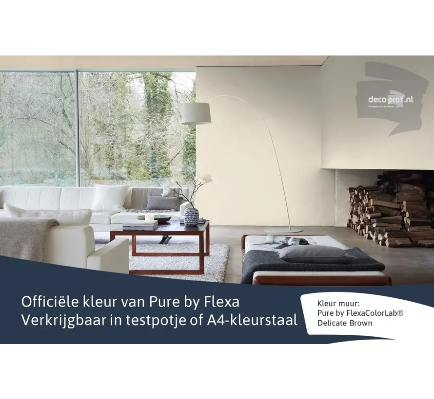 Kleurstaal Flexa Pure Delicate Brown - A4 Formaat