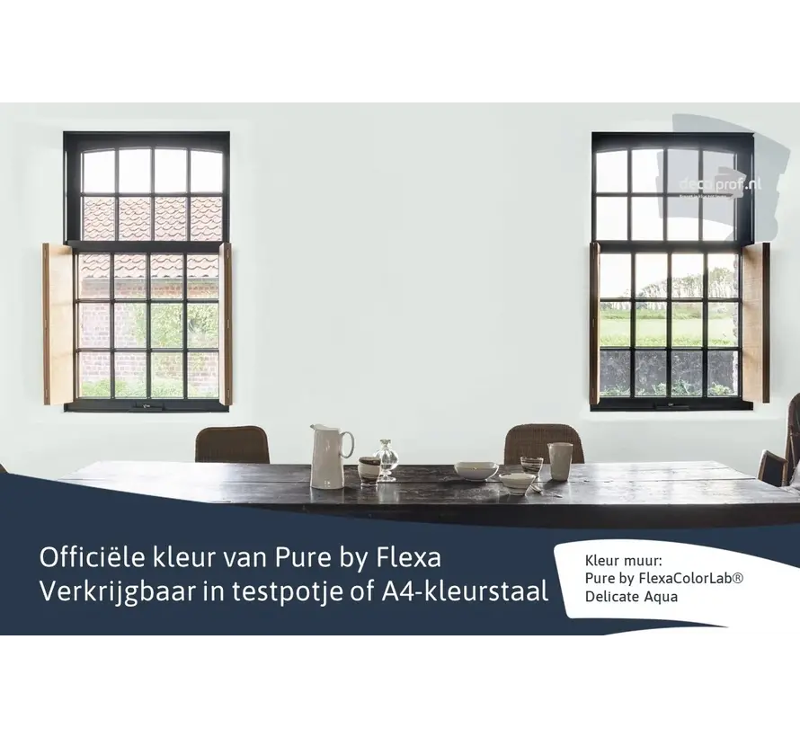 Kleurstaal Flexa Pure Delicate Aqua - A4 Formaat