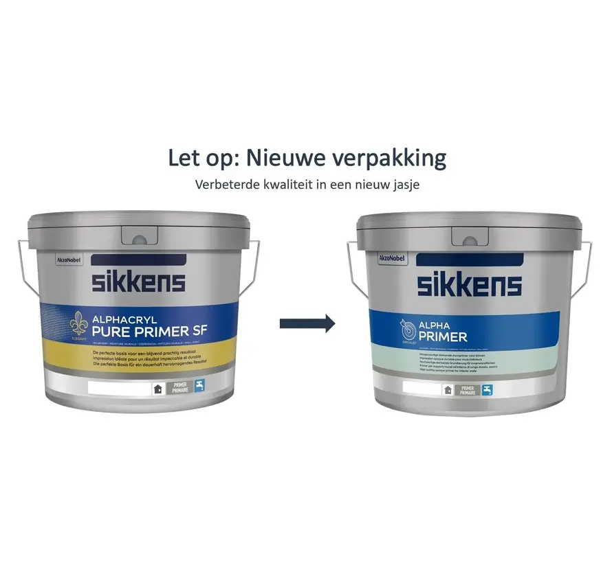 Sikkens Alphacryl Pure SF Primer | Let op: Nieuwe verpakking - 5 LTR 