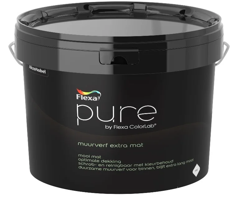 Flexa Pure Muurverf Extra Mat - Wit - 7,5 l