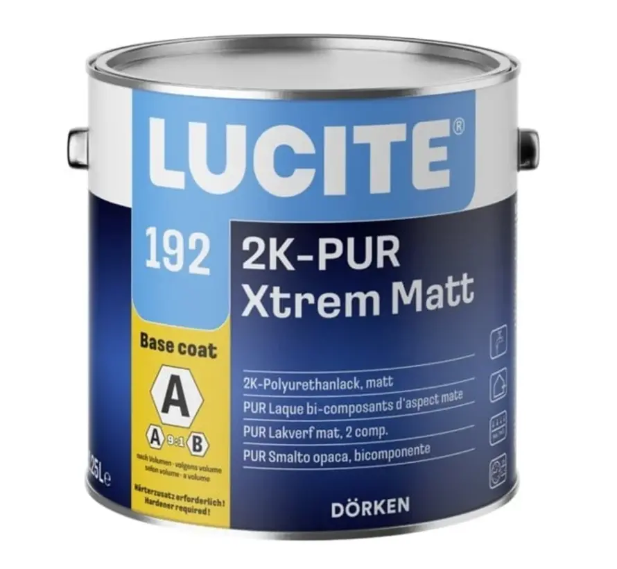 Lucite 192 2K-PUR Xtrem Matt | Let op: exclusief verharder - 1 LTR 