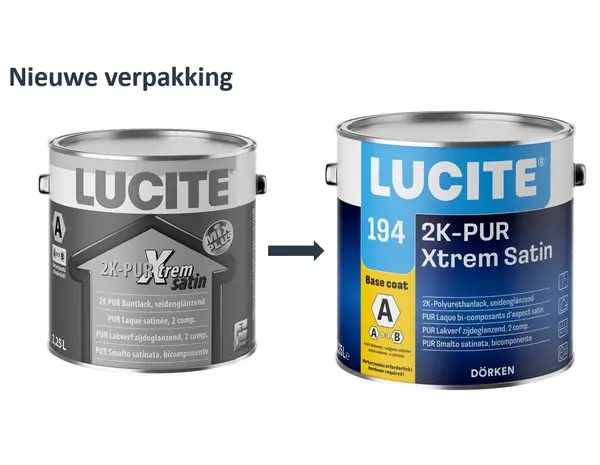 Lucite 194 2K-PUR Xtrem Satin | Let op: exclusief verharder Lucite 194 2K-PUR Xtrem Satin | Let op: exclusief verharder