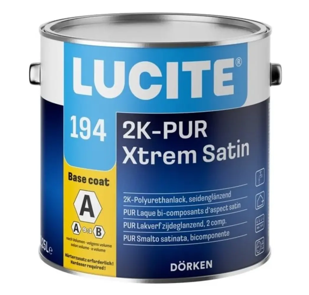 Lucite 194 2K-PUR Xtrem Satin | Let op: exclusief verharder Lucite 194 2K-PUR Xtrem Satin | Let op: exclusief verharder