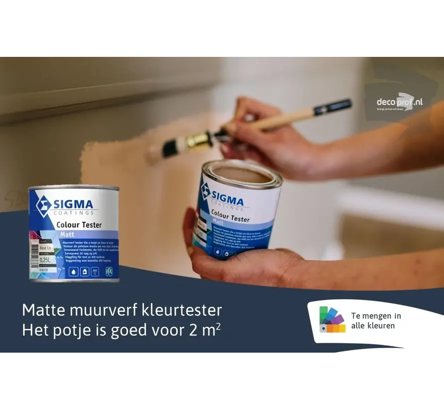 Sigma Colour Tester Matt | Matte Muurverf Kleurtester - 250 ML 