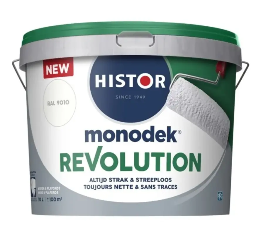 Histor Monodek Revolution Muurverf | Matte Muur- en Plafondverf - 10 LTR 