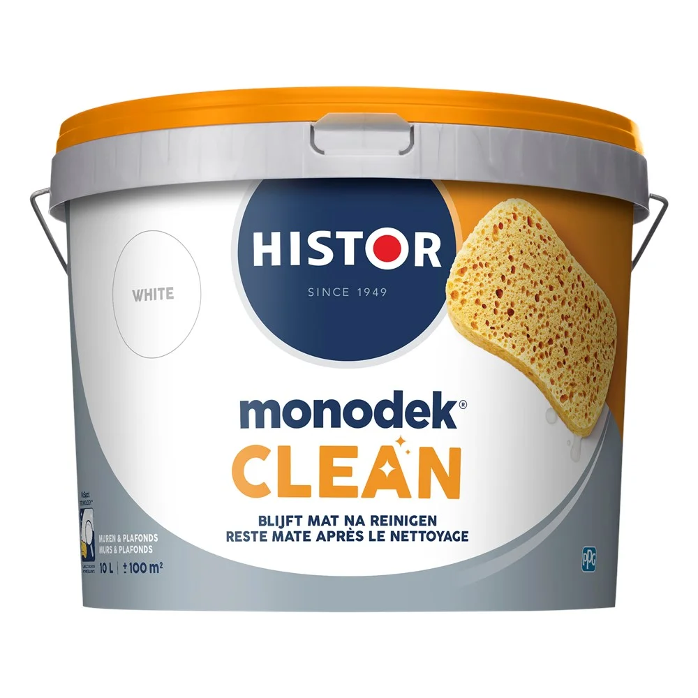 Monodek Muurverf Clean | 1 LTR | Wit