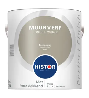 Histor Perfect Finish Muurverf Mat Toepassing 6967