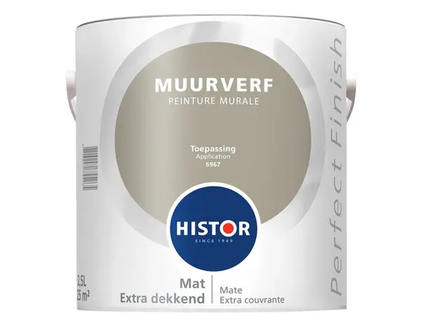 Histor Perfect Finish Muurverf Mat Toepassing 6967 Histor Perfect Finish Muurverf Mat Toepassing 6967