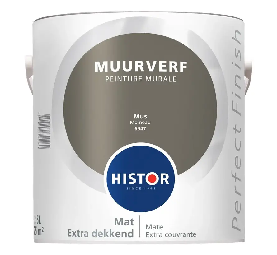 Histor Perfect Finish Muurverf Mat Mus 6947 - 2,5 LTR