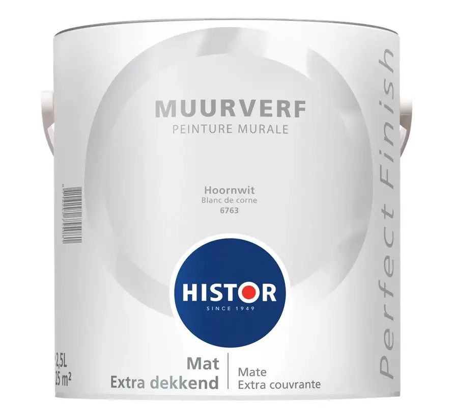 Histor Perfect Finish Muurverf Mat Hoornwit 6763 - 2,5 LTR