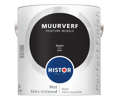 Histor Perfect Finish Muurverf Mat Zwart 6372