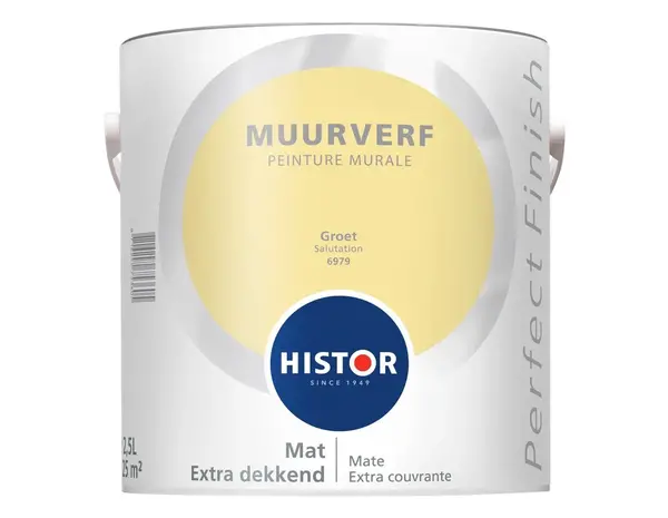 Histor Perfect Finish Muurverf Mat Groet 6979 Histor Perfect Finish Muurverf Mat Groet 6979
