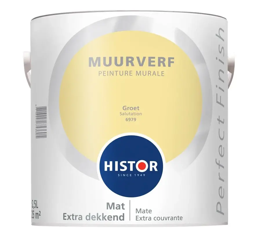 Histor Perfect Finish Muurverf Mat Groet 6979 - 2,5 LTR