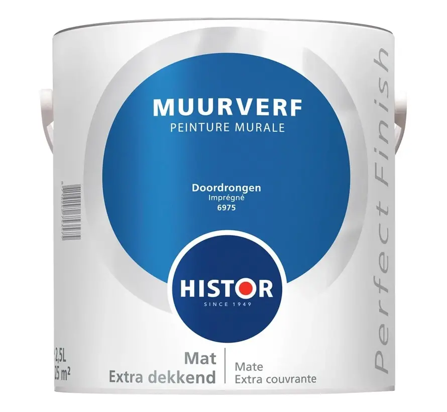 Histor Perfect Finish Muurverf Mat Doordrongen 6975 - 2,5 LTR