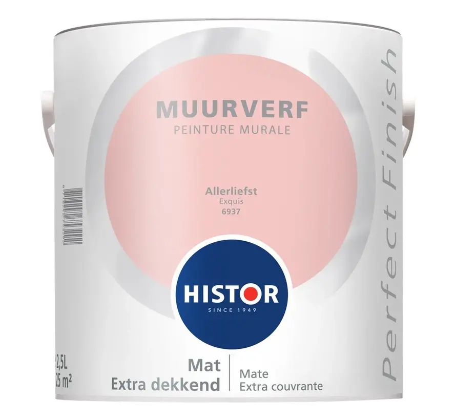Histor Perfect Finish Muurverf Mat Allerliefst 6937 - 2,5 LTR