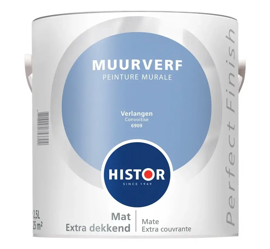 Histor Perfect Finish Muurverf Mat Verlangen 6909 - 2,5 LTR