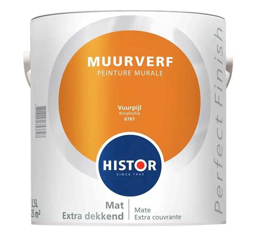 Histor Perfect Finish Muurverf Mat Vuurpijl 6781 - 2,5 LTR