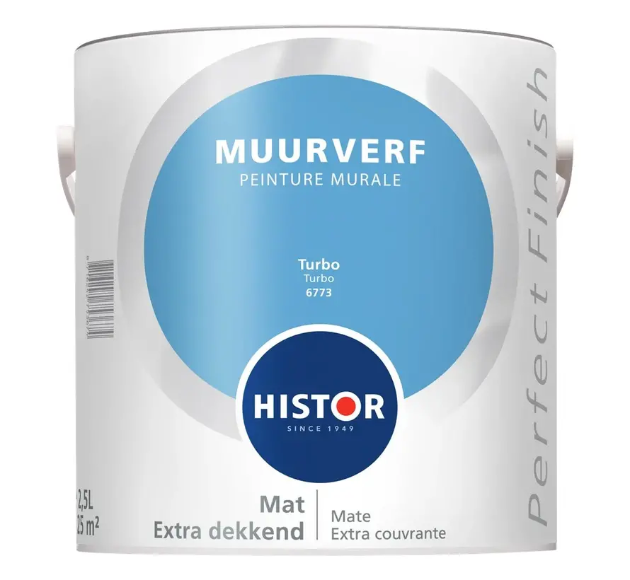 Histor Perfect Finish Muurverf Mat Turbo 6773 - 2,5 LTR