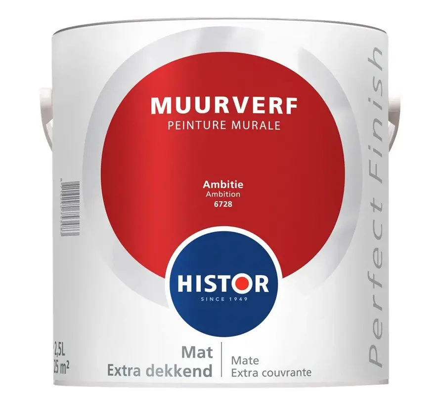 Histor Perfect Finish Muurverf Mat Ambitie 6728 - 2,5 LTR