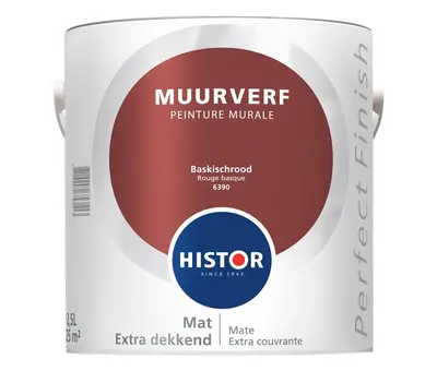 Histor Perfect Finish Muurverf Mat Baskischrood 6390
