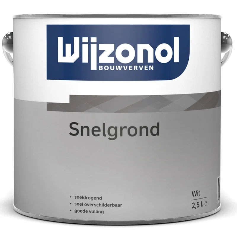 Snelgrond | Grondverf Buiten | 2,5 LTR | Wit