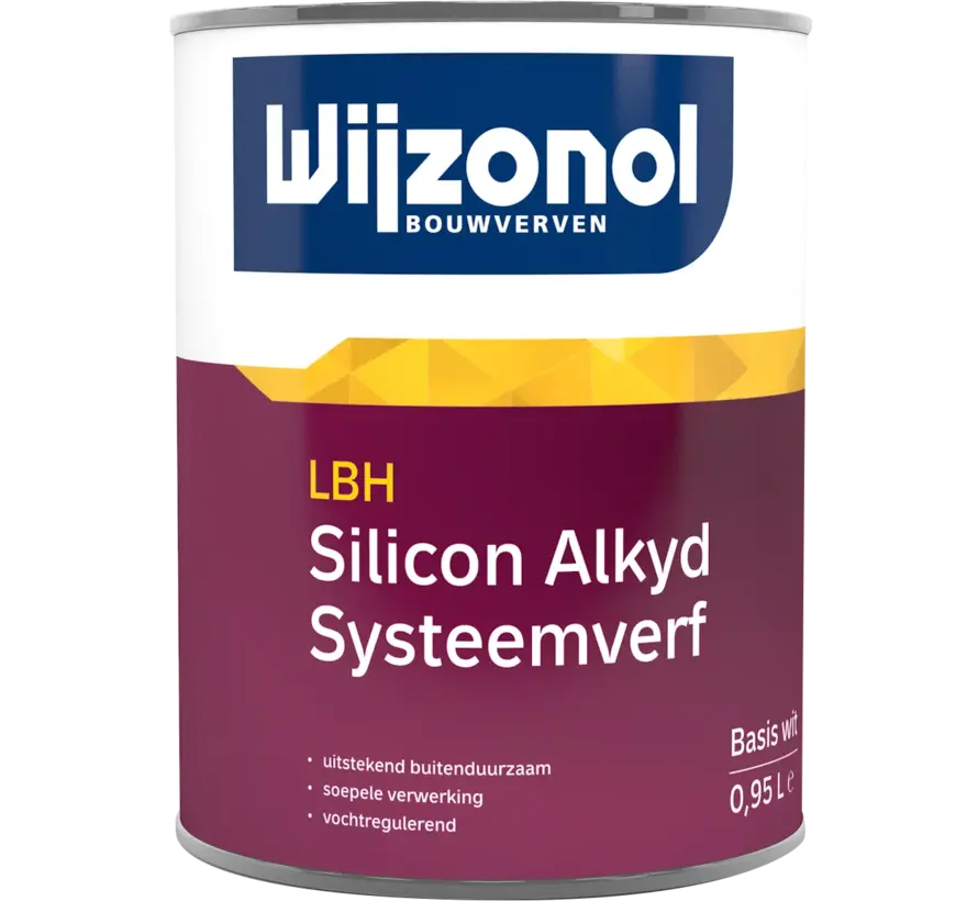 Wijzonol LBH Silicon Alkyd Systeemverf | Halfglanzend Eén-pot-systeem - 500 ML 