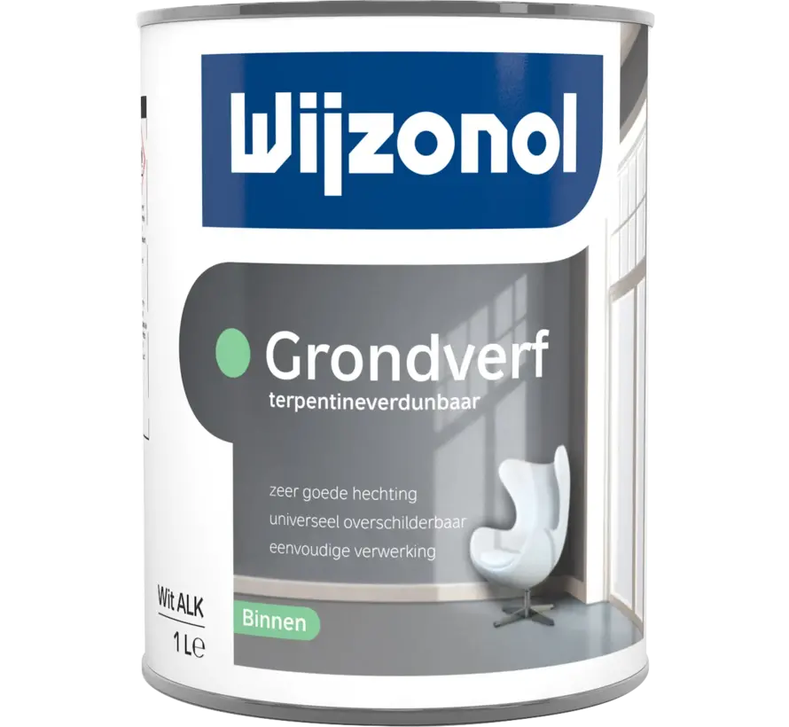 Wijzonol Grondverf Terpentineverdunbaar | Grondverf Binnen - 500 ML 