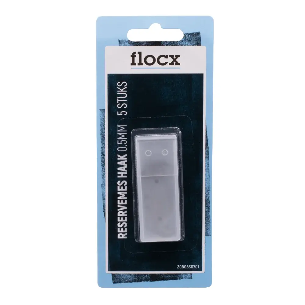 Flocx Reservemes Haak vorm - 5 stuks Flocx Reservemes Haak vorm - 5 stuks
