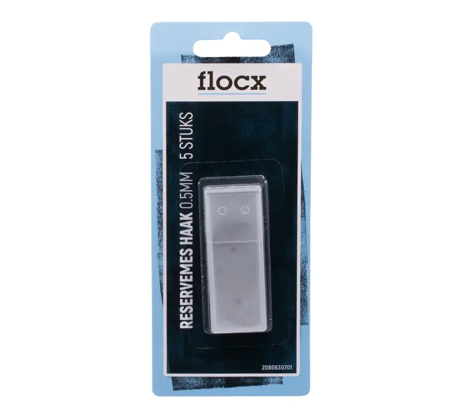 Flocx Reservemes Haak vorm - 5 stuks - 0.5mm