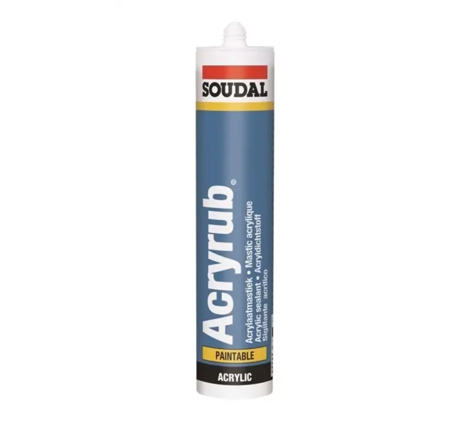 Soudal Acryrub Acrylaatkit Wit - 310 ML