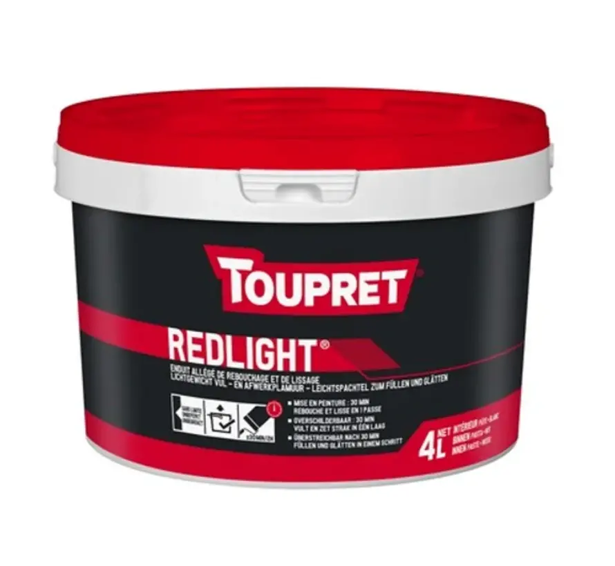 Toupret Redlight | Lichtgewicht Vulmiddel - 1 LTR